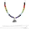 Chakra collier zilver met olifant