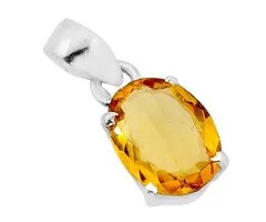 Zilveren hanger citrien