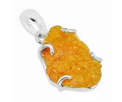 Hanger zilver oranje toermalijn