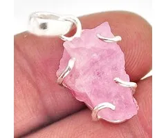 Hanger zilver rozenkwarts