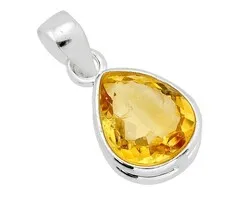 Zilveren hanger citrien