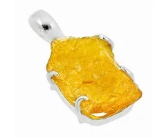 Hanger zilver oranje toermalijn