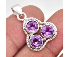 Hanger zilver met Amethist