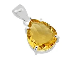 Zilveren hanger citrien