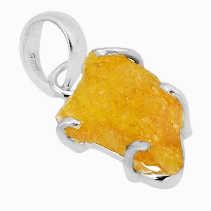 Hanger zilver oranje toermalijn