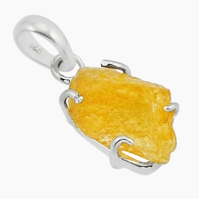 Hanger zilver oranje toermalijn