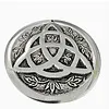 Ronde wit metalen wierookhouder Keltische knoop