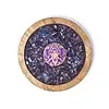 Onderzetter hout Godin, amethist & lapis lazuli