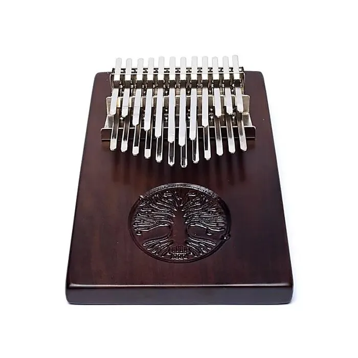 Kalimba 24 toetsen notenhout met Levensboom