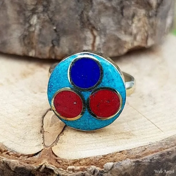 Tibetaanse Ring - Maat 8 Rond