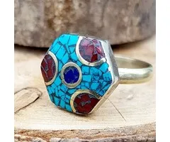 Tibetaanse Zeshoekige Ring Maat 11,5