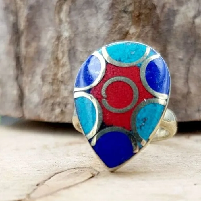Tibetaanse Ring - Maat ca. 5 Drup