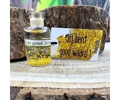 Flesje goud met tekst - jij bent goud waard