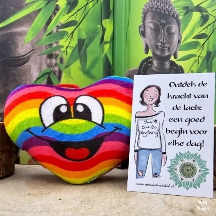 Regenboog Hart Pluche - Ontdek de Kracht van de Lach