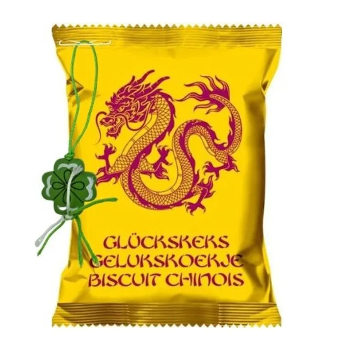 10 x Gelukskoekje met klavertje 4