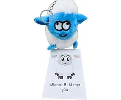 Sleutelhanger Schaap Met Kaartje - "blij met jou"