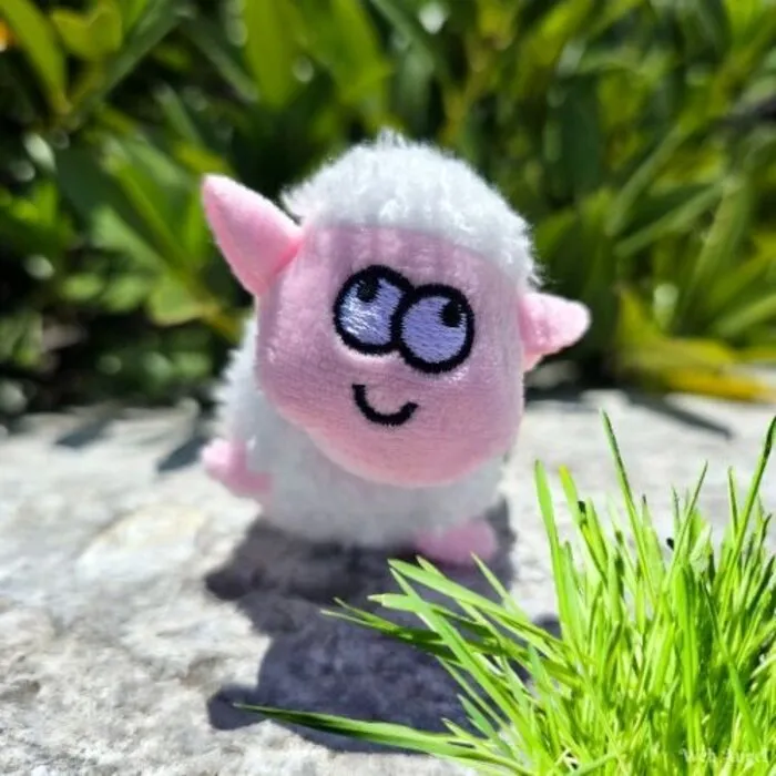 Sleutelhanger Schaap Met Kaartje - "blij met jou"