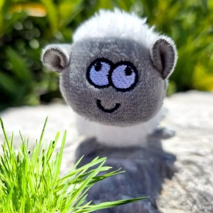 Sleutelhanger Schaap Met Kaartje - "blij met jou"