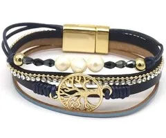 Armband leer met tree of life