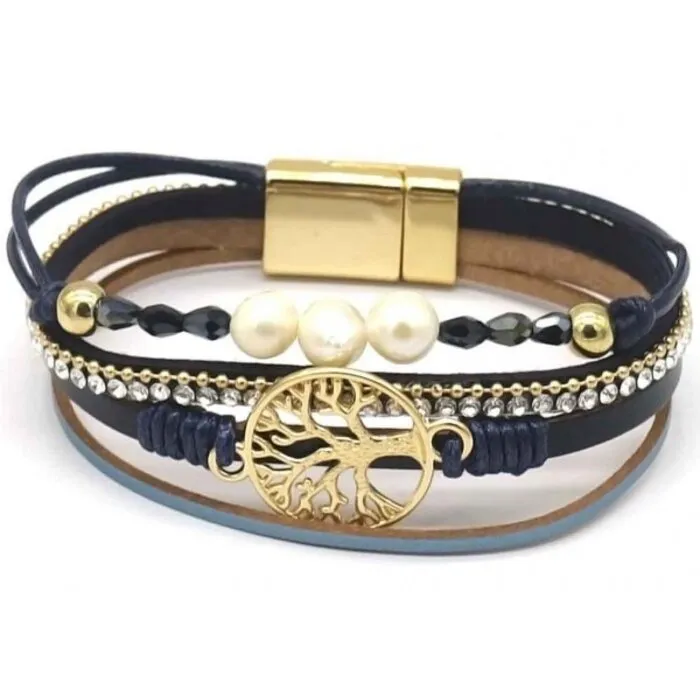 Armband leer met tree of life