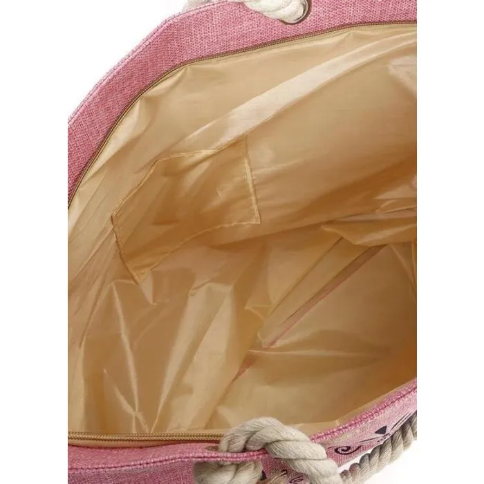 Strandtas boze oog roze