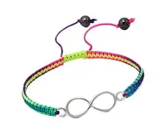 Armband regenboog koord Lemniscaat