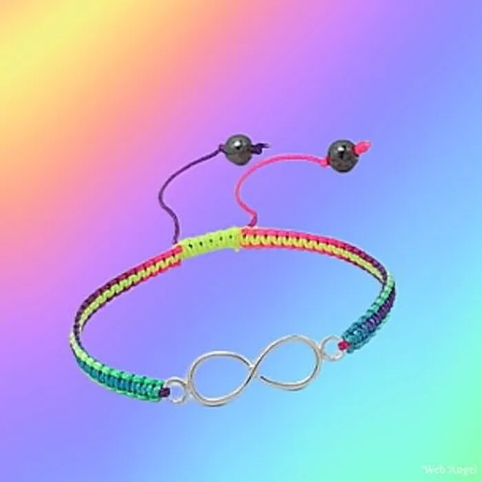 Armband regenboog koord Lemniscaat