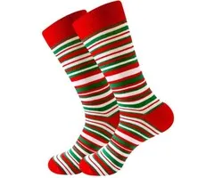 Kerstsokken gestreept