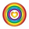 Raamsticker Regenboog Hart