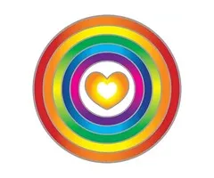 Raamsticker Regenboog Hart