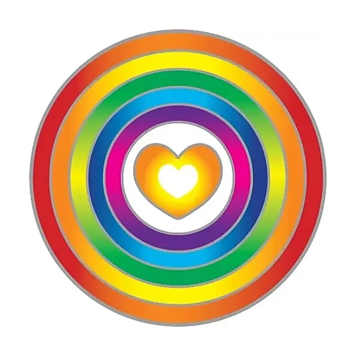 Raamsticker Regenboog Hart