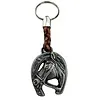 Sleutelhanger paard van tin en leer