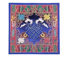 Klankschaal/altaarkleed oneindige knoop brokaat