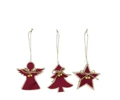 Kersthangers groot 12 cm - 3 stuks