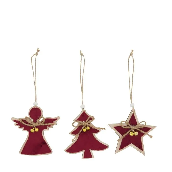 Kersthangers groot 12 cm - 3 stuks
