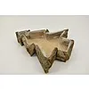 Houten tray kerstboom schors groot