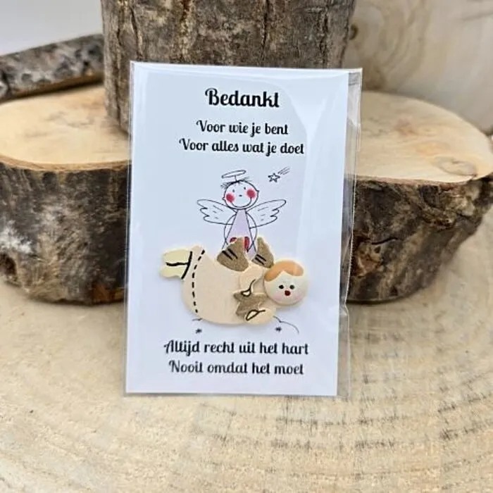 Bedankt Engeltje met Kaartje