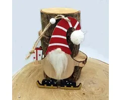 Hanger kerstman op schaatsen