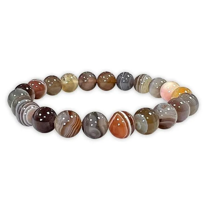 Agaat Botswana armband 8 mm