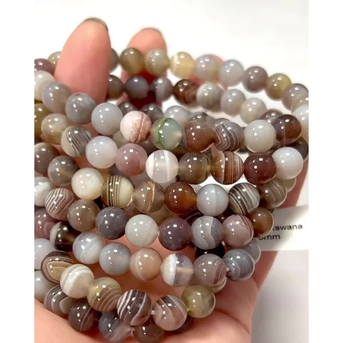 Agaat Botswana armband 8 mm