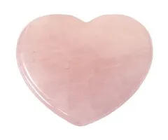 Gua sha massage hart Rozenkwarts 6 cm