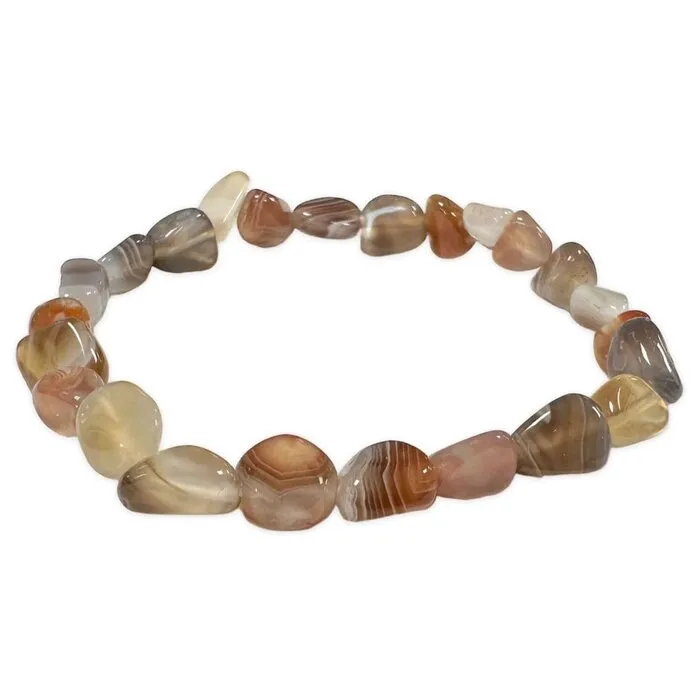 Armband met getrommelde Agaat