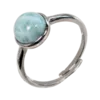 925 zilveren ring verstelbaar Larimar