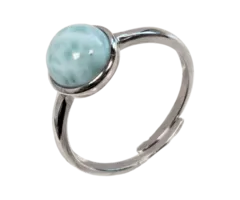 925 zilveren ring verstelbaar Larimar