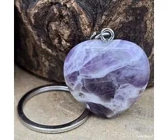 Sleutelhanger hart Amethist