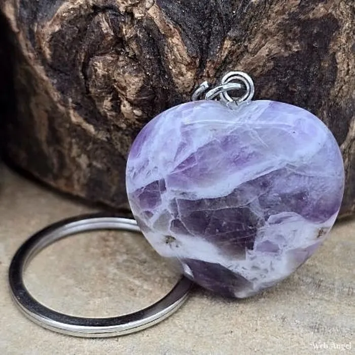 Sleutelhanger hart Amethist