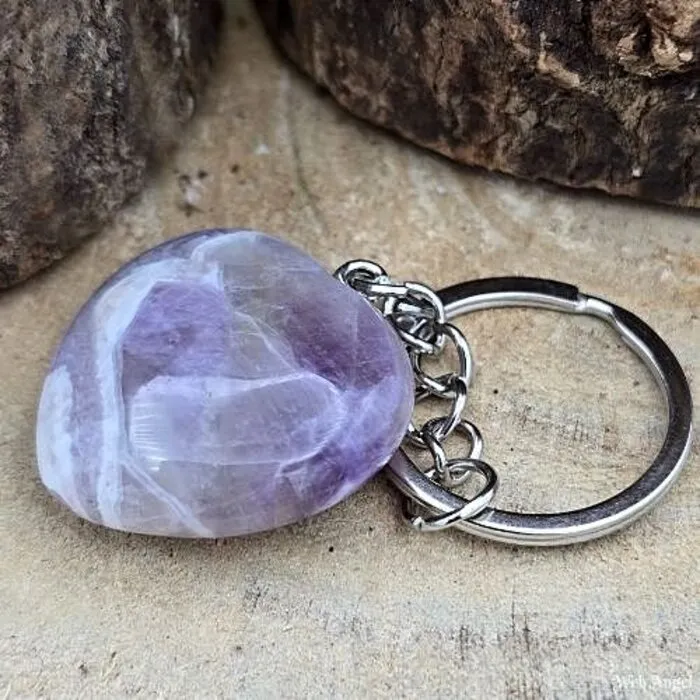 Sleutelhanger hart Amethist