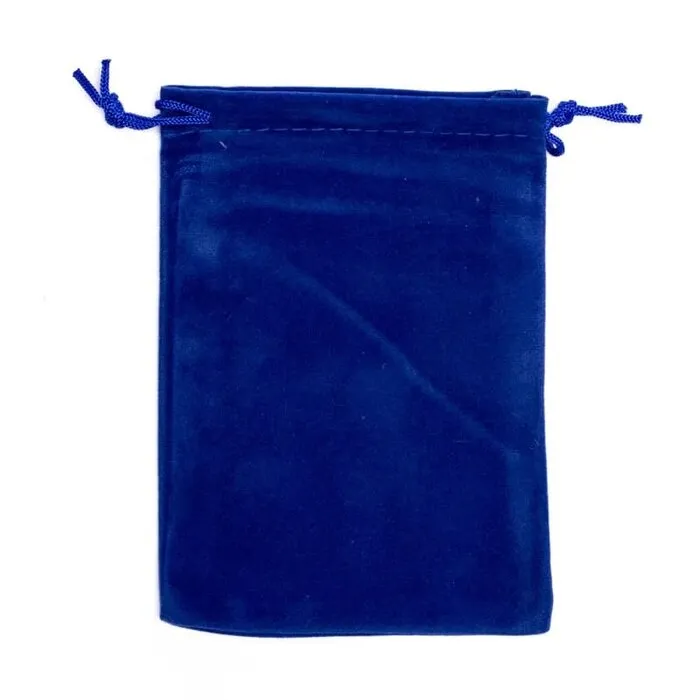 Fluwelen cadeauzakje blauw 10 x 14 cm