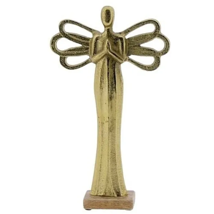 Engel aluminium goudkleurig 40 cm