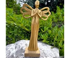 Engel aluminium goudkleurig 40 cm